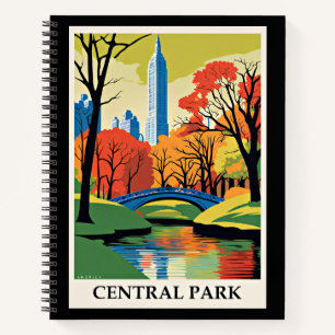 Central Park farbige Abbildung Notizbuch