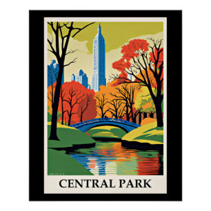 Central Park farbige Abbildung Poster
