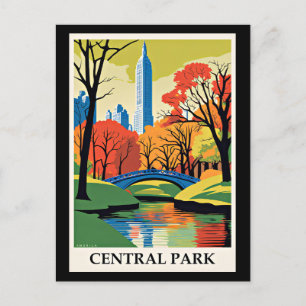 Central Park farbige Abbildung Postkarte