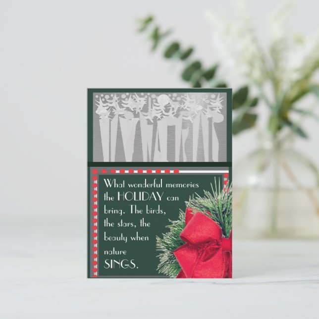 Central Park Flat 12x18 Holiday Card Feiertagspostkarte (Stehend Vorderseite)