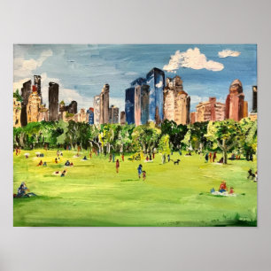 "Central Park" Gemälde von Willowcatdesigns Poster