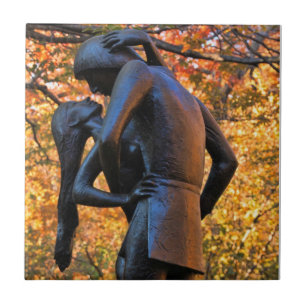 Central Park Herbst: Romeo & Julia Statue 01 Fliese