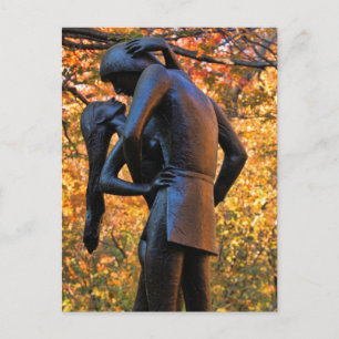Central Park Herbst: Romeo & Julia Statue 01 Postkarte