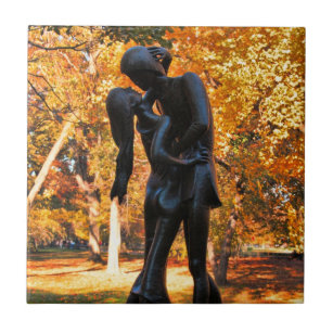 Central Park Herbst: Romeo & Julia Statue 02 Fliese