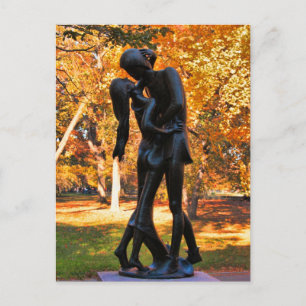 Central Park Herbst: Romeo & Julia Statue 02 Postkarte