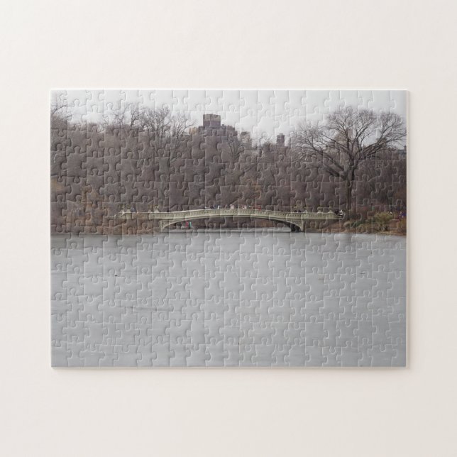 Central Park Lake Bow Bridge New York City NYC Puzzle (Horizontal)
