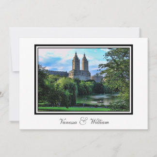 Central Park Lake, San Remo NYC Wedding Einladung