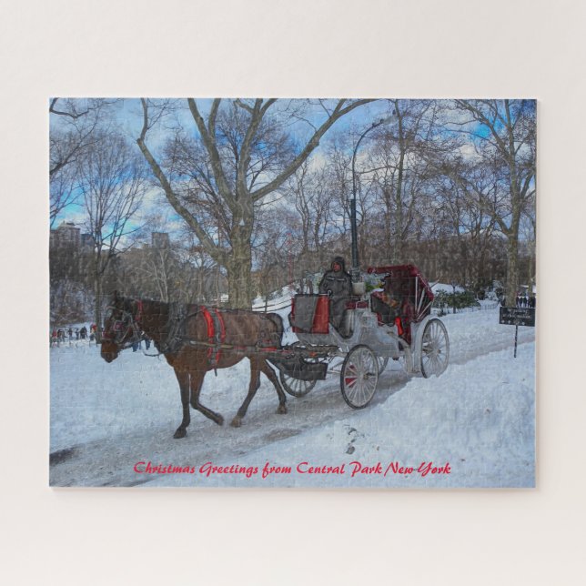 Central Park New York.Christmas Greetings Jigsaw P Puzzle (Horizontal)