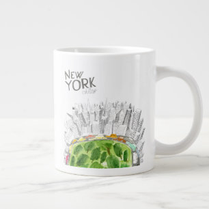 Central Park & New York City Collage Jumbo-Tasse