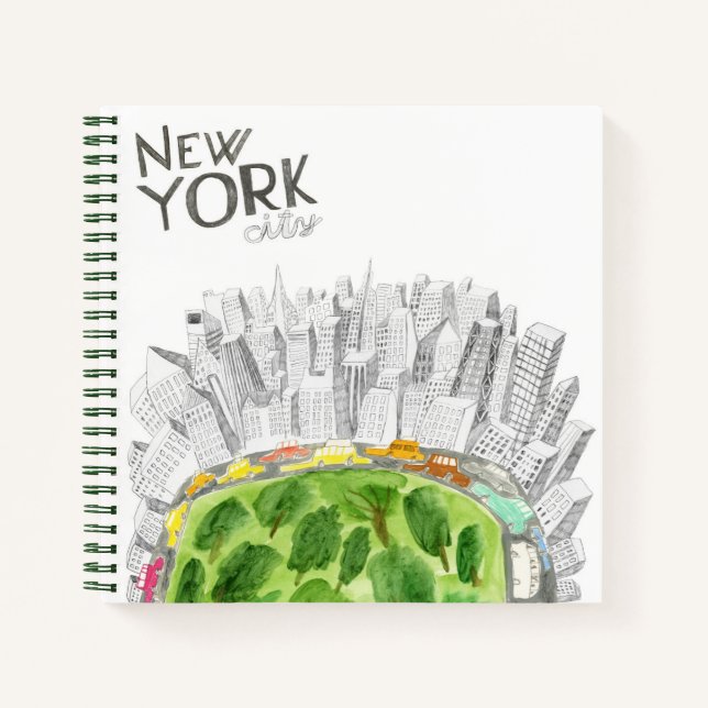 Central Park & New York City Collage Notizbuch (Vorderseite)