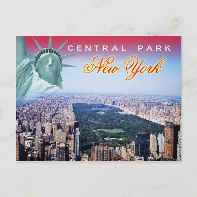 Central Park, New York City - Luftbild Postkarte (Vorderseite)