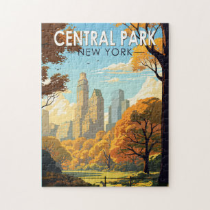 Central Park New York Reise Kunst Vintage Puzzle