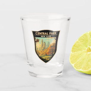 Central Park New York Reise Kunst Vintage Schnapsglas