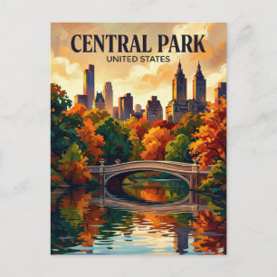 Central Park New York State Postkarte