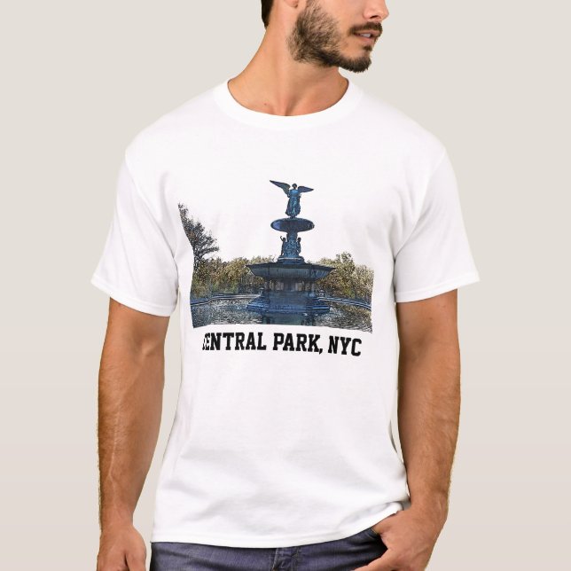 Central Park NYC Bethesda Fountain Angel T-Shirt (Vorderseite)