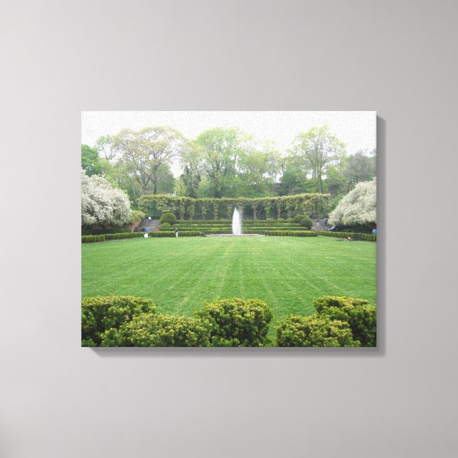 Central Park NYC Conservatory Garden Foto Leinwand (Vorderseite)