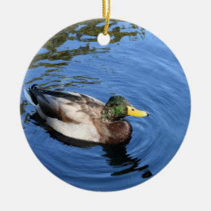Central Park NYC Conservatory Water Mallard Duck Keramik Ornament