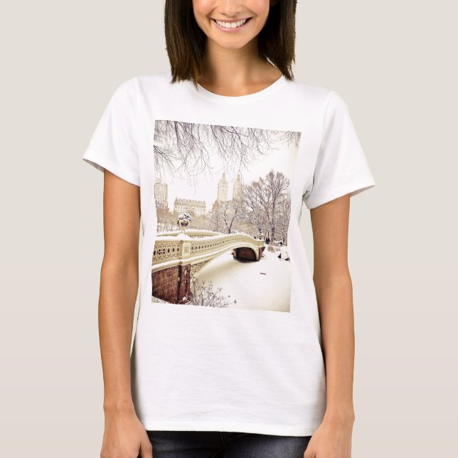 Central Park-Schnee - Winter New York T-Shirt (Vorderseite)