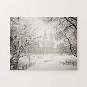 Central Park - schöner Winter-Schnee Puzzle