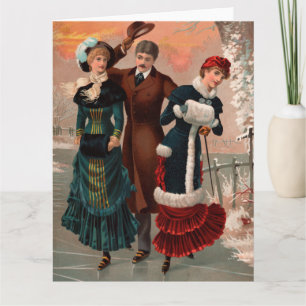 Central Park Skaters Große Grußkarte Karte