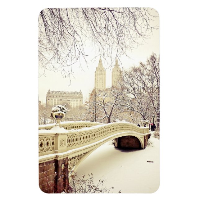 Central Park Snow - Winter New York Magnet (Vertikal)