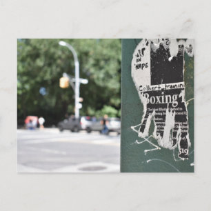 Central Park West NYC Boxing Flyer Fotografie Postkarte