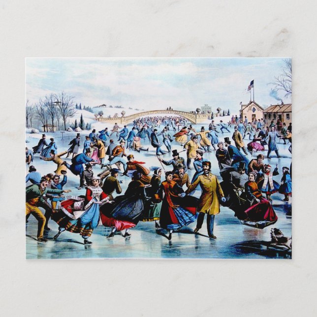 Central Park Winter Postcard Postkarte (Vorderseite)