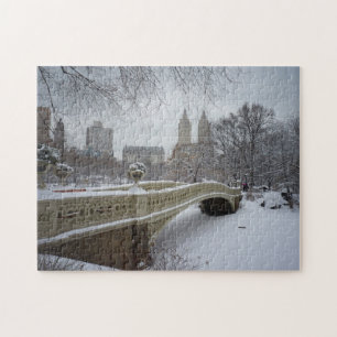Central Park-Winter-Puzzlespiel - Bogen-Brücke Puzzle