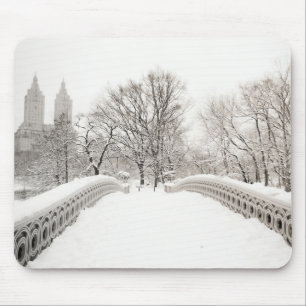 Central Park-Winter Romance - Bogen-Brücke Mousepad