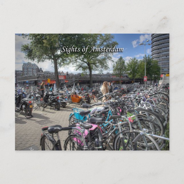 Central Station Bicycle Park, Sehenswürdigkeiten v Postkarte (Vorderseite)