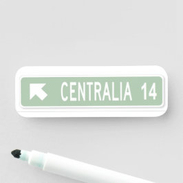 Centralia PA Namensschild