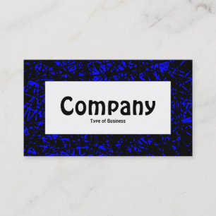 Centre Label - Abstrakte Linien - Blau Visitenkarte