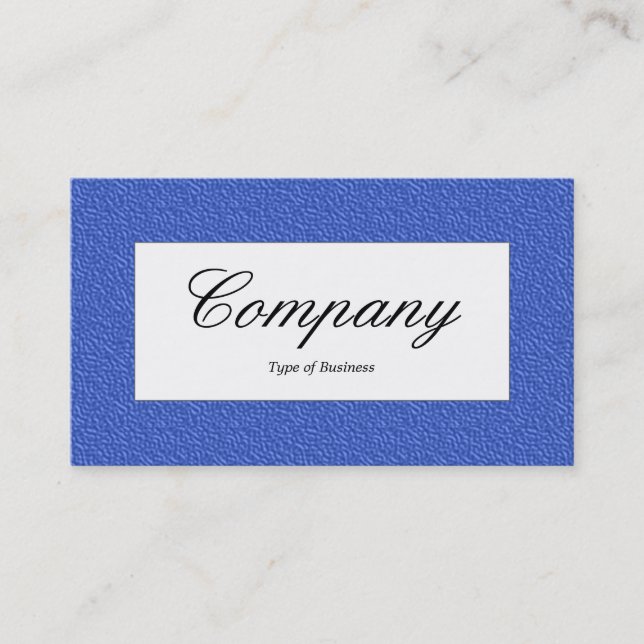 Centre Label - Blaue Embossedatei Visitenkarte (Vorderseite)