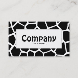 Centre Label - Go Giraffe B&W Visitenkarte
