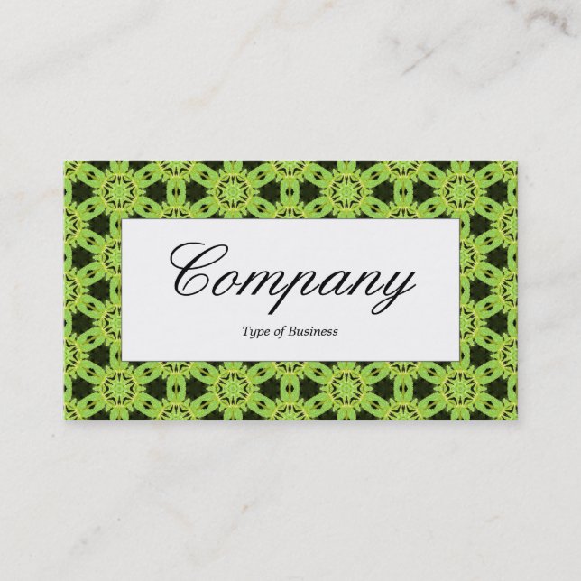 Centre Label - Grünes Leaf Terrazzo Visitenkarte (Vorderseite)
