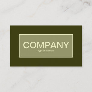 Centre Label II - Khaki mit Murky Green 333300 Visitenkarte