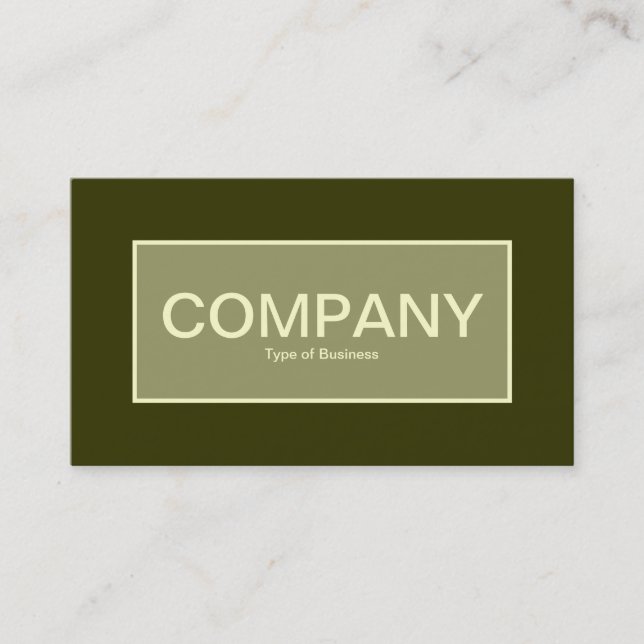 Centre Label II - Khaki mit Murky Green 333300 Visitenkarte (Vorderseite)