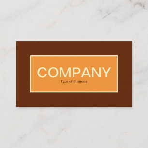 Centre Label II - Light Orange mit Braun 632100 Visitenkarte