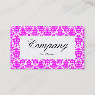 Centre Label - Magenta Damask Visitenkarte