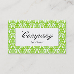 Centre Label - Martian Green Damask Visitenkarte