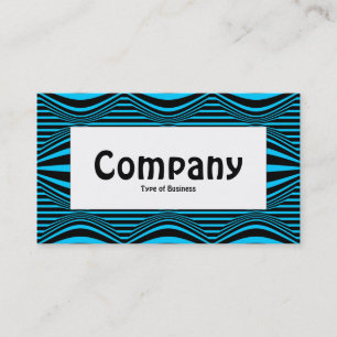 Centre Label - Op Art III 01 - Schwarz und Blau Visitenkarte