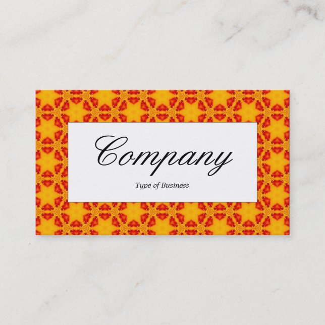 Centre Label - OrangeTerrazzo Muster 02 Visitenkarte (Vorderseite)