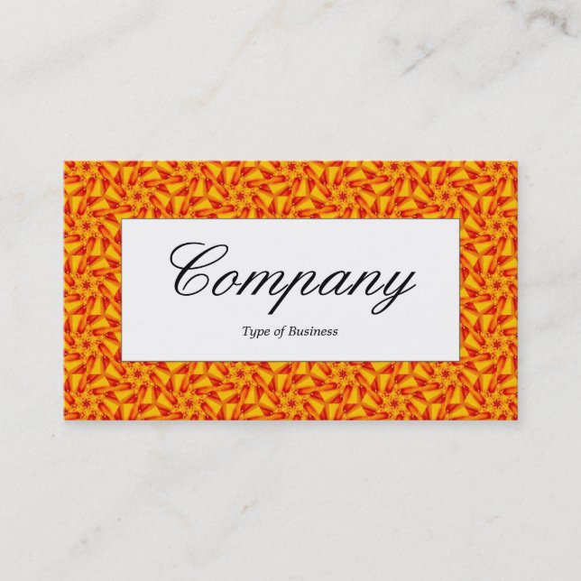 Centre Label - OrangeTerrazzo Muster 03 Visitenkarte (Vorderseite)