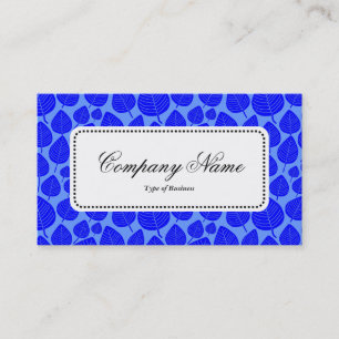 Centre Label v5 - Leaf Muster 02 - Blaue Schatten Visitenkarte