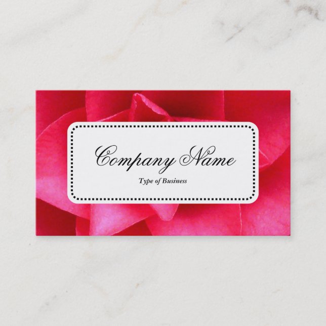 Centre Label v5 - Red Camelia Visitenkarte (Vorderseite)