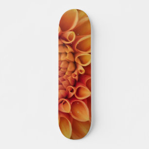 Centre Orange Dahlia Blume Skateboard