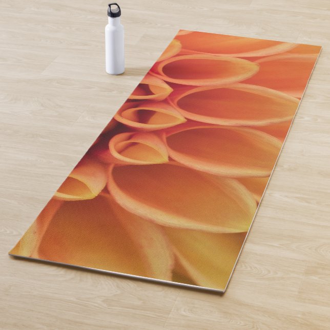 Centre Orange Dahlia Blume Yogamatte (Beispiel)