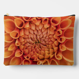 Centre Orange Dahlia Blume Zubehörtasche