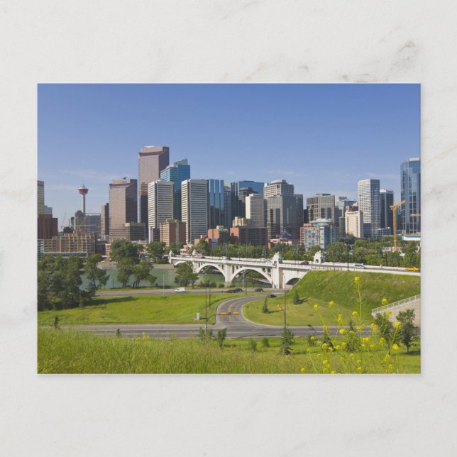 Centre St Bridge and Downtown Calgary, Alberta, Postkarte (Vorderseite)