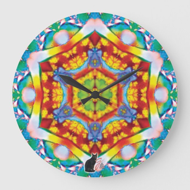 Centris Kaleidoskop Große Wanduhr (Vorderseite)